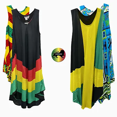 Sleeveless Women's Sundress Jamaica Beach Rasta Reggae Hawaii Ladies Dress • $42.14