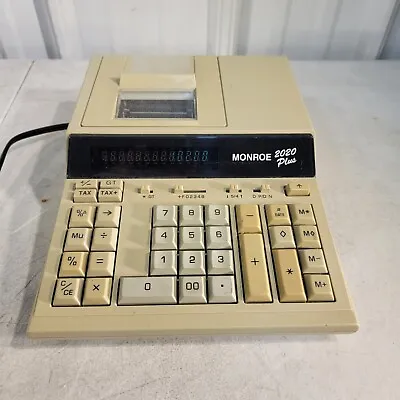 Vintage Monroe 2020 PLUS Adding Machine Calculator - Tested • $24.95