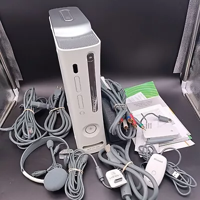 Microsoft White 2006 Xbox 360 Red Ring Of Death W/ Accessories No Controller • $65.90