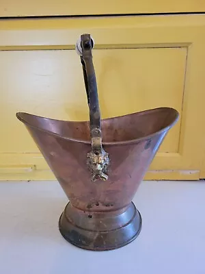 Vintage Copper Bucket With A Porcelain Handle • $45.50