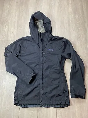 Patagonia Rain Jacket Womens XS Black H2NO Full Zip Waterproof Hooded • $69.99