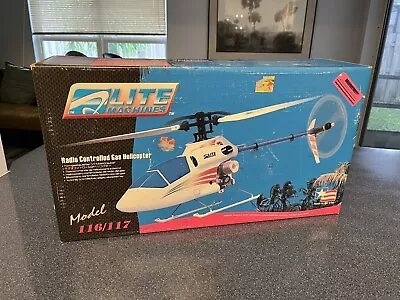 Rare Vintage Lite Machines Model 116/117 Gas R/C Helicopter (New) • $595