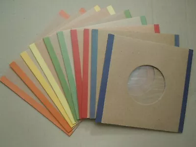 10 Grey-brown Card/polythene Lined Record Sleeves For 7-inch Singles Excellent • £9.25