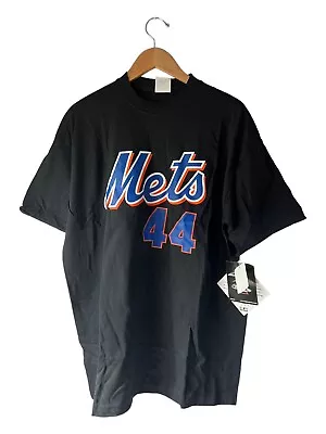 NWT Vintage 2000's MENS MAJESTIC NY METS  #44 Jay Payton MLB T SHIRT- BLACK-XL • $15