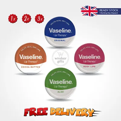 £3.49 • Buy Vaseline Lip Balm Therapy Tin Rosy Lips 20g Soothes Dry Lips Care Cocoa Free P&P