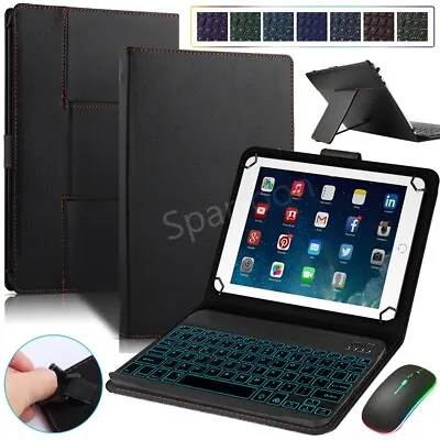 For Samsung Galaxy Tab A9 Plus A9+ A8 S9 FE S6 Lite Backlit Keyboard Case Mouse • $45.99