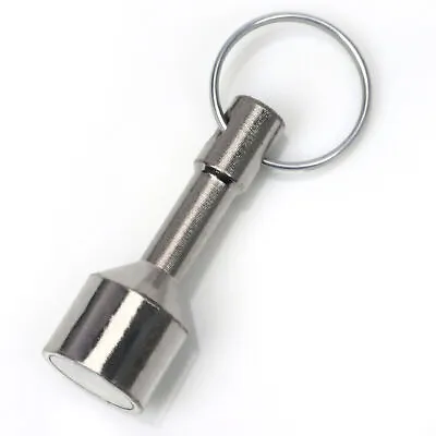 New Magnet KeyChain Pocket Metal Keyring Portable Magnetic Pendant Silver • £4.99