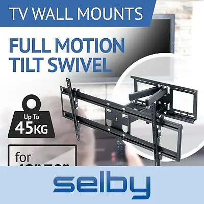 $59 • Buy TV Bracket Wall Mount Swivel 42 47 48 49 50 55 60 65 70 Inch Full Motion LCD LED