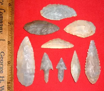 (9) Choice Assorted Sahara Neolithic Points Tools Ancient African Artifacts • $109.60