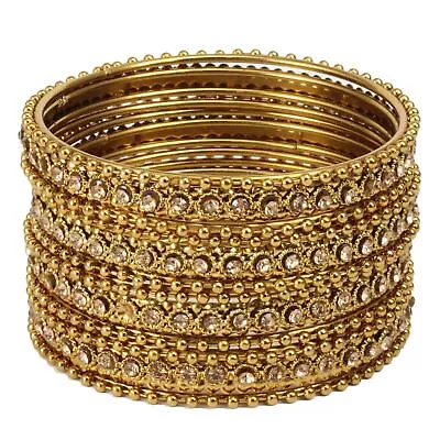 Indian Bollywood Ethnic Gold Plated Bangle Bracelet Women Wedding Polki Jewelry • $23.35