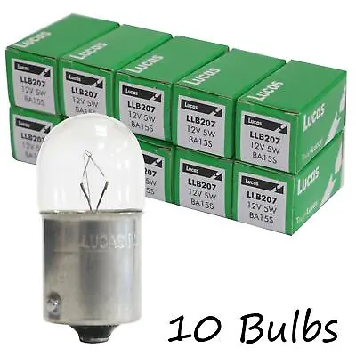 £4.34 • Buy 10 Lucas LLB207 12V 5W Bayonet Light Bulbs Side, Indicator, Interior Brake Lamp