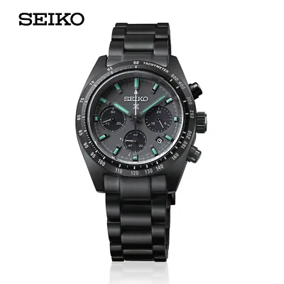 New Seiko Prospex Speedtimer Black PVD Stainless Steel Bracelet Watch SSC917 • $438.95