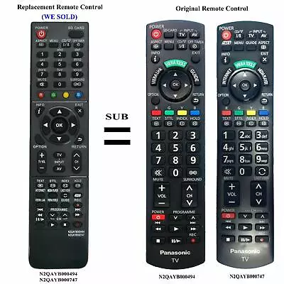 N2QAYB000747 Remote For Panasonic LCD TV TH-P50XT50A TH-P55UT50A TH-P55UT50Z • $18.98