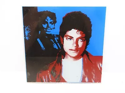 Vintage 80's Souvenir Carnival/Fair Game Prize Glass Mirror 6  Michael Jackson • $5