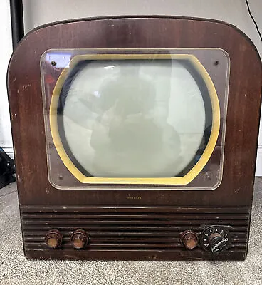 Vintage PHILCO Television Tube Wood Grain Model 50-T1400 Rare Needs Service Read • $188