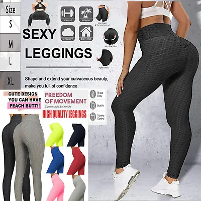 £6.15 • Buy Womens Leggings Ladies Gym Fitness Lift High Wais Yoga Tik Tok Pants Trousers