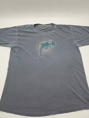 Miami Dolphins T-Shirt Mens XLarge Gray Football NFL Graphic..#6364 • $4.50