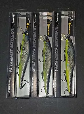 ❗️LOT Of 3❗ MEGABASS VISION Oneten 110 Suspending Jerkbait Lures Bass ELEGY BONE • $44.90