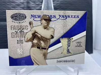 2004 Leaf Certified Materials Fabric Of The Game Babe Ruth Game Used Jersey 3/3 • $4000