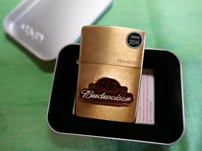 $247 • Buy Zippo Budweiser 125th Anniversary 1190/6000 Brass Lighter 2001