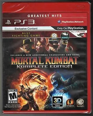 Mortal Kombat Komplete Edition (Greatest Hits) PS3 (Brand New Factory Sealed US • $36.01