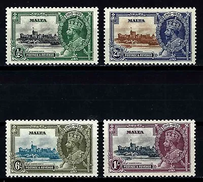 Malta Stamp Set Sc 184-187 / SG 210-213 - King George V KGV Silver Jubilee 1935 • $9.99