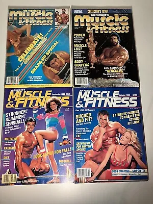 Lot Of  4 Joe Weider's Muscle & Fitness Magazine 1980’s • $13.99