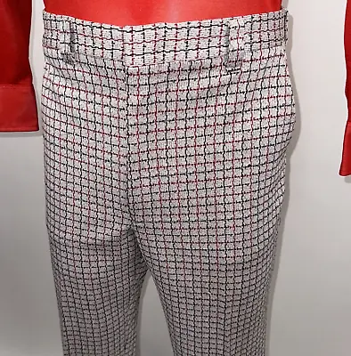Vintage Pants Mens 35 30 Polyester Disco Plaid Saturday Night Fever VTG 60s 70s • $118.01