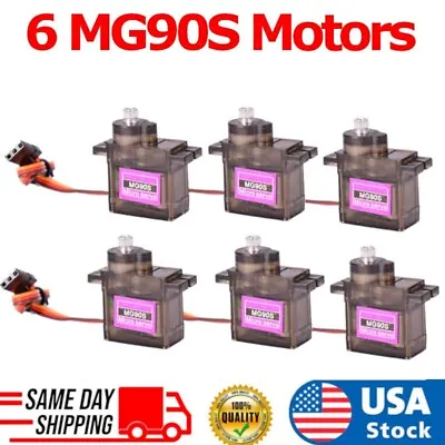6 Pack MG90S Metal Gear Micro Servo For Boat Car Plane RC Helicopter Arduino • $17.95