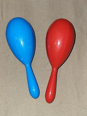 4  Rhythmic Shakers (Mini Maraca's): 1 Red 1 Blue. Plastic • $7