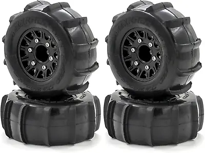 RC Paddle Tires 4PCS Off Road Snow Sand Rubber Tires Hex 12Mm Wheels For 1/10 S • $50.99
