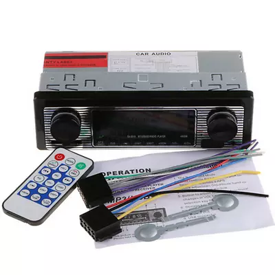Vintage Car Radio Stereo Modern Bluetooth MP3 Player FM AUX SD Host With Remote  • $35