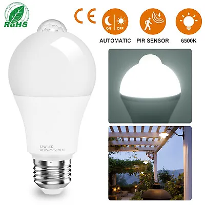 LED Light Bulb Motion Sensor Lamp Bulb 50W 90W 120W 150W Equivalent E26 Daylight • $8.99