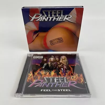 Steel Panther - Feel The Steel (CD) & British Invasion (CD & DVD) Bundle Lot • $22