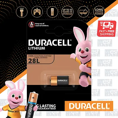 1x DURACELL PX28L SPECIALTY 6V LITHIUM Battery DURALOCK A544 28L V28PXL 2CR1/3N • £9.59