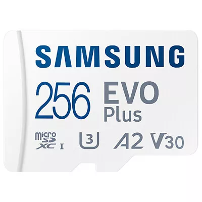 Samsung 256GB Evo Plus MicroSD Card (SDXC) + SD Adapter - 130MB/s • £19.99