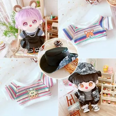 Leather Jacket Doll Outfit Accessories Plush Doll's Clothes 20cm Doll Overalls • $14.75