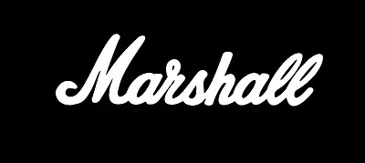 Marshall Foot Pedal Logo White Sticker Decal Vinyl Music • $2.54