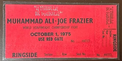 Muhammad Ali Vs Joe Frazier 1975  Thrilla In Manilla  REPLICA Boxing Ticket • $10.95