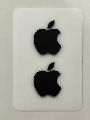 3x Set Black Apple Logo Sticker Decal - Genuine OEM - Includes 6 Large Stickers • $4.99