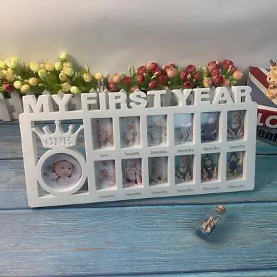 Photo Frame Newborn My First Year Commemorate Kid Gift Baby Home Decor • £9.84