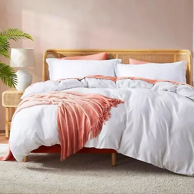 £7.91 • Buy Nestl White Duvet Cover Queen Size - Soft Queen Duvet Cover Set, 3 Piece 