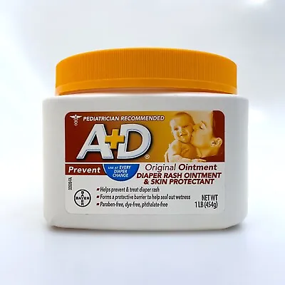 A+D Original Diaper Rash Treatments Skin Protectant Ointment 16 Oz / 1lb 2022 • $18