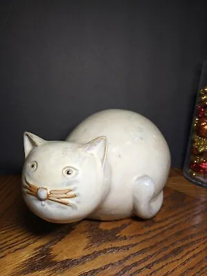 Cat Statue Ceramic Beige 10.5'' • $15.99