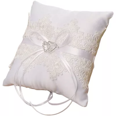 Wedding Ring Cushion Marriage Couple Ring Holder Ring Bearer Wedding Ring Pillow • £11.01