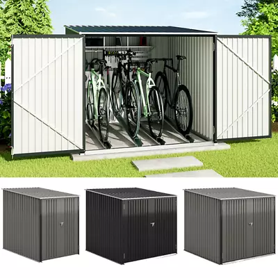 Large Outdoor Garden Bicycle Shed Bike Tool Storage Garage Double Door Bike Lane • £209.95