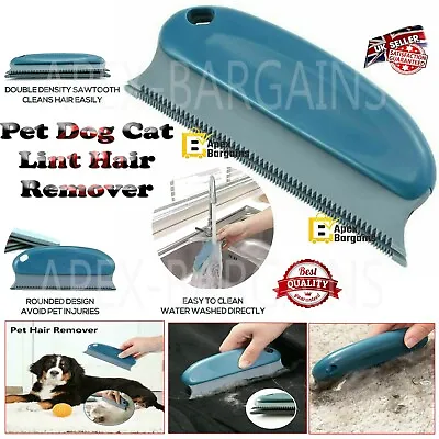 Portable Pet Hair Dog Lint Cat Remover Cleaning Brush Carpet Clothes Bed Sofa UK • £3.75