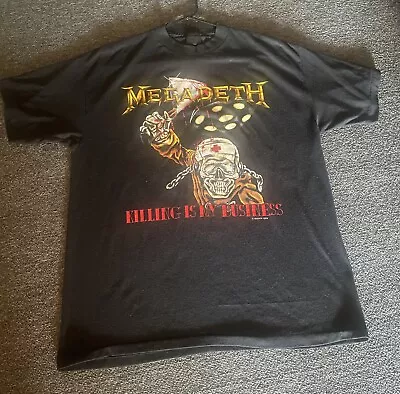 Vintage Megadeth T-Shirt 1988 Killing Is My Business Heavy Metal • $200