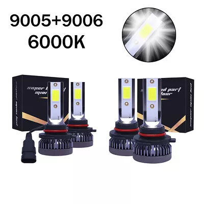 For Hummer LED Combo Headlight Kit Bulbs 6000K Cool White Bright High Low Beam • $26.99