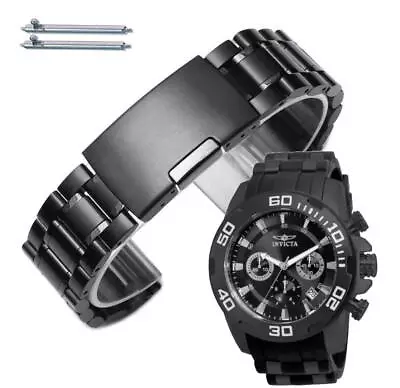 Metal Black Replacement Watch Band Fits Invicta Pro SCUBA Diver 50mm 22338 #5016 • $19.95